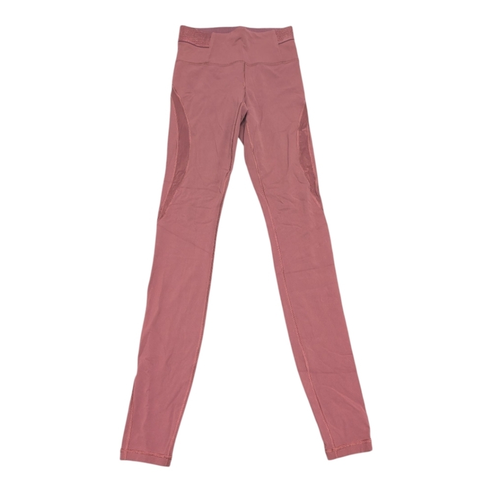 Athleta Aura Heel Tight Maple Red High Waisted Pants Powervita Women's XS - Picture 4 of 11